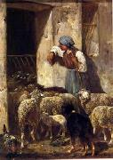 unknow artist Sheep 175 oil painting on canvas